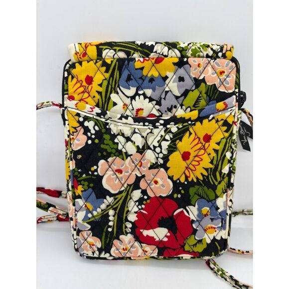 EUC Vera Bradley Crossbody Bag Poppy Fields Interior Exterior Pockets Card Slots - Picture 1 of 8